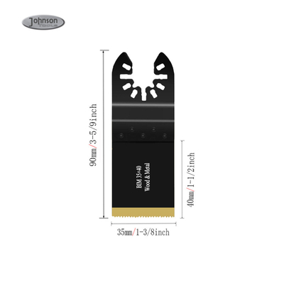 35mm 1-3/8" Bi-Metal Titanium Coated Oscillating Multi Tool Saw Blade สําหรับการตัดเล็บโลหะไม้พลาสติก