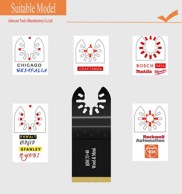 35mm 1-3/8" Bi-Metal Titanium Coated Oscillating Multi Tool Saw Blade สําหรับการตัดเล็บโลหะไม้พลาสติก