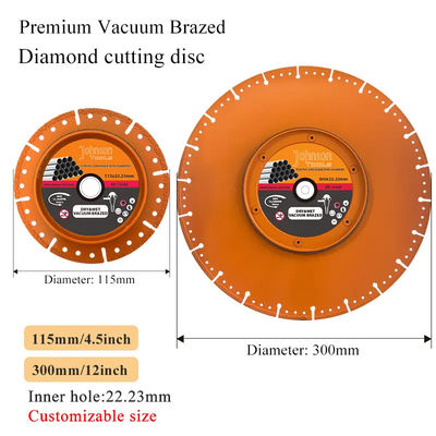 วัคูม Brazed Diamond Blade สําหรับท่อ 115 มิลลิเมตร