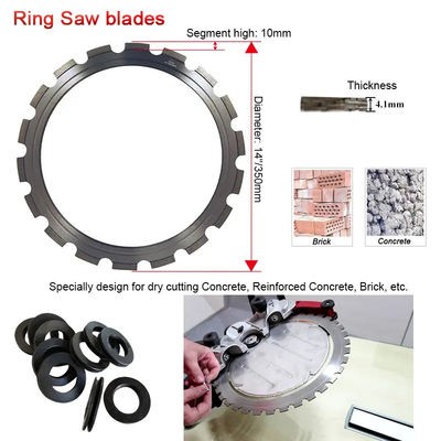 ใบเลื่อยตัดเพชร 14 นิ้วสำหรับคอนกรีต 350mm ใบเลื่อยตัดเพชร