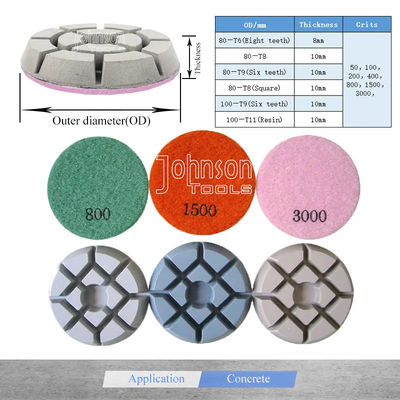 50 Grit 3 "แผ่นขัดเพชรหินแกรนิตขัดลบรอยขีดข่วน