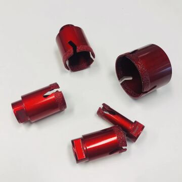 Red 3/8 "35mm Diamond Core Bits สำหรับกระเบื้องพอร์ซเลน