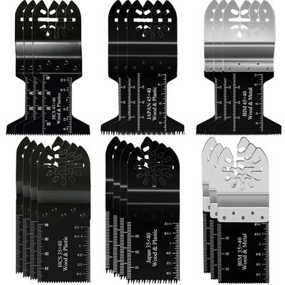 Bi Metal Oscillating Multi เครื่องมือ ใบเลื่อยสำหรับ Metal Wood 20pcs Box Set