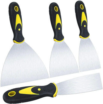 4 แพ็ค Multi Putty Knife Scrapers ชุด Spackle Knife พรีเมียมเหล็กไร้สารสแตนเลส สี Scraper Blade