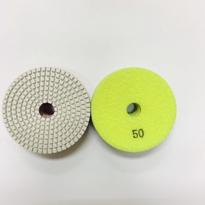 แผ่นขัดเพชรเปียกเรซิ่นสีขาว 3 ขั้นตอน 100 มม