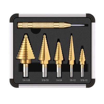 6PCS HSS4241 Hex Shank 22mm ไททาเนียมเคลือบเพชรแกน เจาะ Bits