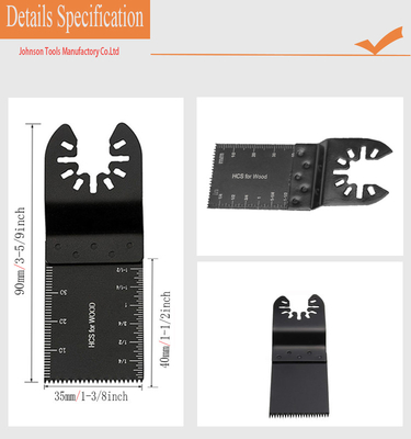 35x40mm HCS Quick Release Oscillating Multi เครื่องมือ Oscillator Saw Blades ตัดพลาสติก