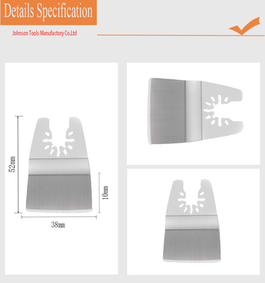 38 * 10 มม. สั่น Multitool สแตนเลสมีดโกนใบมีดสำหรับการกำจัดยาแนวสี