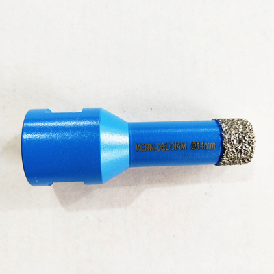 14mm M14 สูญญากาศ Brazed Diamond Core Bits สำหรับกระเบื้องพร้อมปลอกพลาสติก