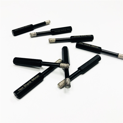 6mm สูญญากาศ Brazed Hex Shank Hole Saw สำหรับกระเบื้องพร้อมปลอกพลาสติก