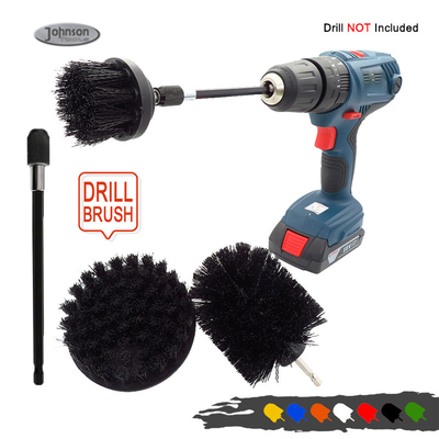 4pcs Black Extended Long Scrubber แปรงทำความสะอาดสำหรับกระเบื้องอาบน้ำ ห้องอาบน้ำ