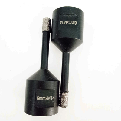 สูญญากาศสว่านเจาะกระแทกแกนเพชรสำหรับกระเบื้องพอร์ซเลนเซรามิค 6mm M14 Shank